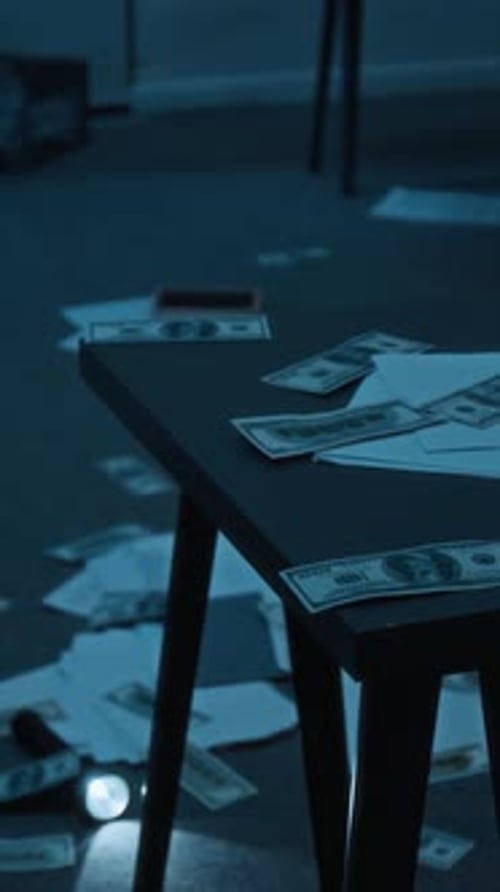 Vertical of Empty Office Room Featuring Clear Signs of Theft