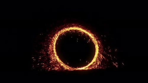 Fiery Spark Portal Reveal Transition Effect