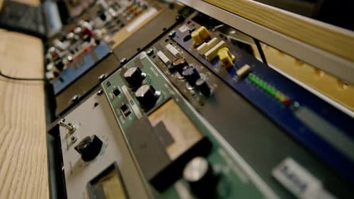 Remote Control Mixer Adjust Sound Volume Level Music Creation Equalizer Buttons Recording Studio