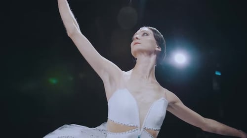 Woman Dancing Ballet with Jeweled Headpiece