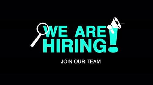 We Are Hiring Animated Announcement with Flat Design Icons
