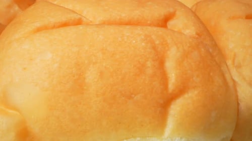 Golden Brown Bread Rolls Close Up