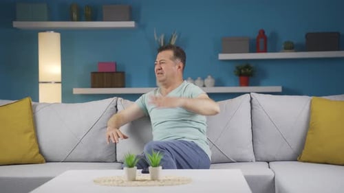 Ein Mann, der sich inkompetent fühlt, wird wütend.