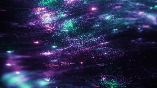 Abstract Dynamic Glowing Particle Streams Loop Background