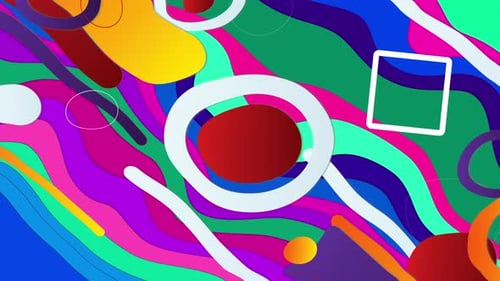 Vibrant Abstract Fluid Shapes Colorful Background Animation