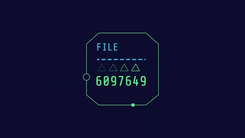 Cadre de données du fichier d'éléments infographiques HUD animé