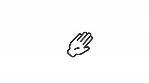 Animated Flat Design Shaking Hand Icon