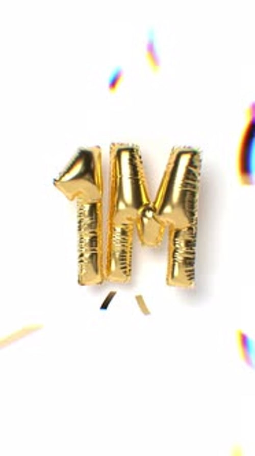 Golden 1 Million Celebration Balloon Reveal Animation