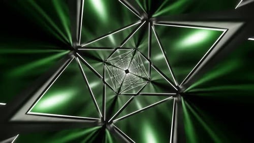 Grüner und weißer X-Tunnelhintergrund Vj Loop in 4K