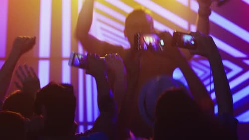 Nightlife Event with Music and People Celebrating