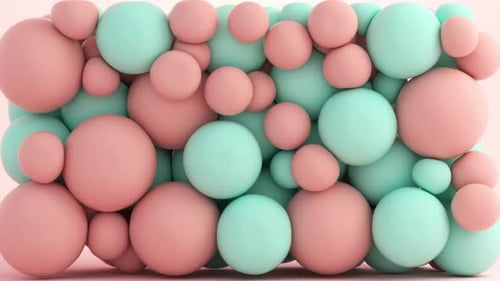 Fluid Morphing Pastel Spheres Abstract Background Animation