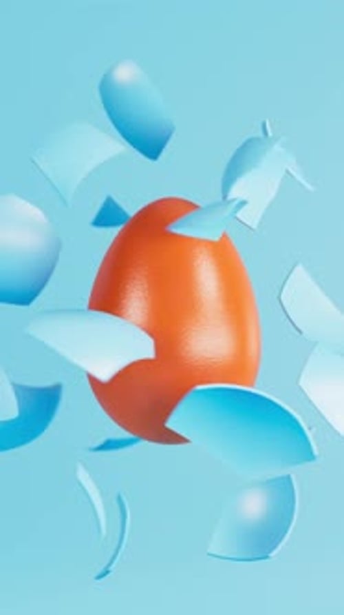 Realistic Egg Cracking Reveal Animation