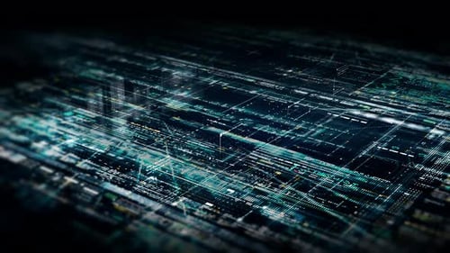 Futuristic Digital Grid Data Stream Abstract Technology Background