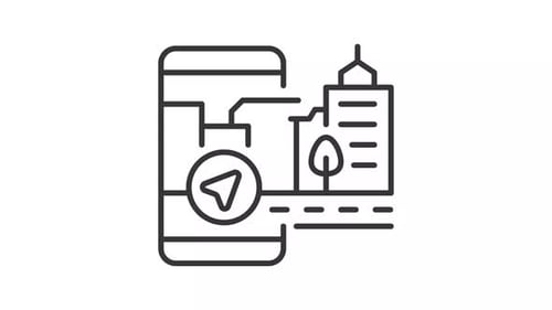 AR navigation line animation