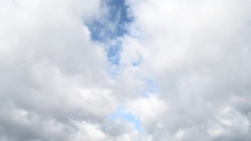 Clouds Moving Slowly Across a Clear Blue Sky