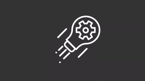 Animated Idea White Line Icon