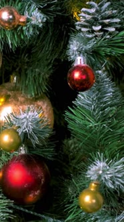 Decorated Christmas Tree with Festive Ornaments