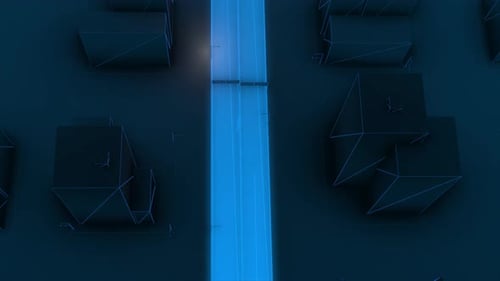 Edificios de ciudades tecnológicas 4K