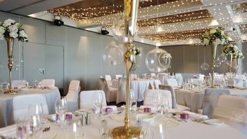 Shot of beautiful dinner table decoration and setup