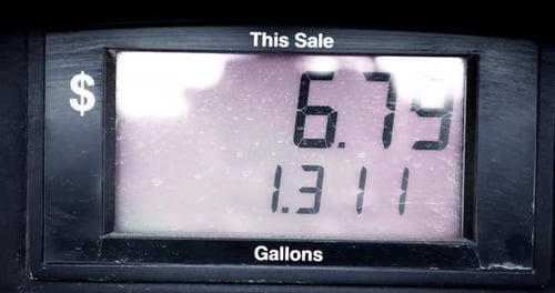 Gas Station Pump Prices High Over 5 Five Dollars Per Gallon 5.15 regular starting at 0 dollars up to