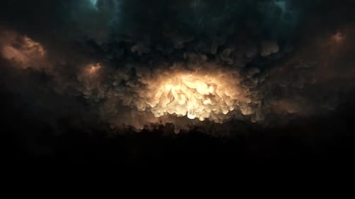 Dark Volumetric Clouds with Dynamic Light Reveal Animation
