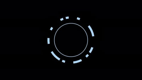 Los anillos azules del elemento HUD de destino parpadean sin interrupciones y se renderizan en 3D del canal alfa. Carga de pantalla