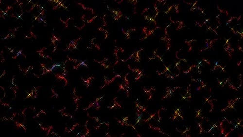 Abstract Dark Animated Glowing Wavy Lines Background Loop