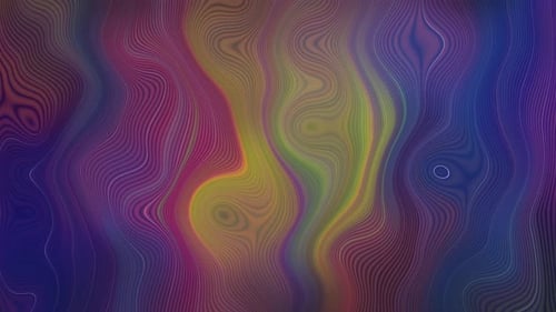 Abstract Fluid Wavy Colorful Lines Background Loop