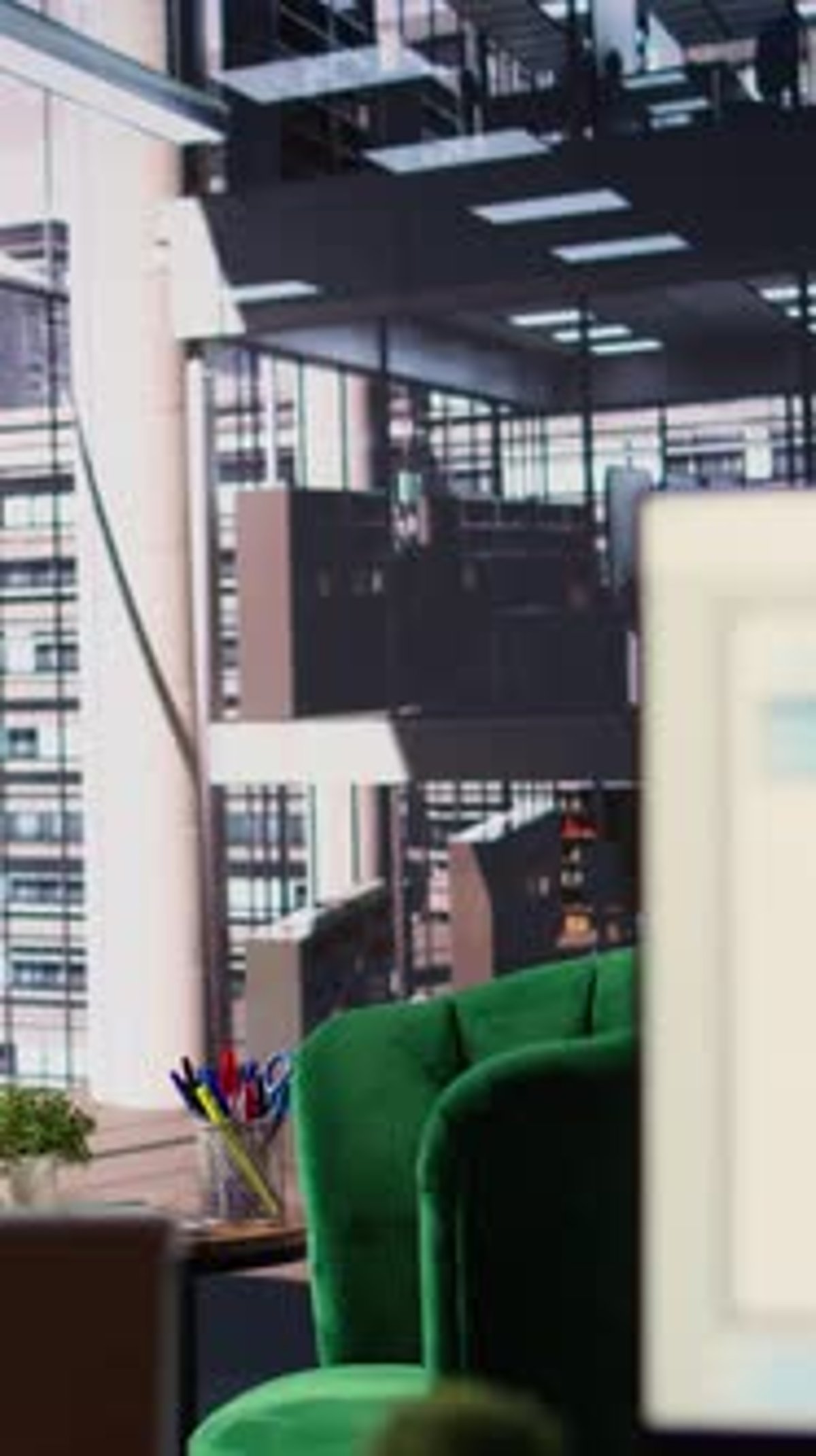 Empty Modern Office Space in High-Rise Building, Business, Corporate ...