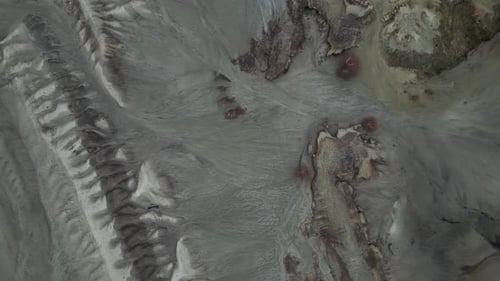 Aerial view of former coal mine turned lakeside resort, Lusatia, Germany.
