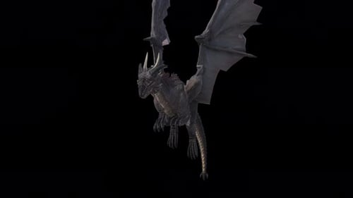 Majestic 3D Dragon Flying Creature Animation