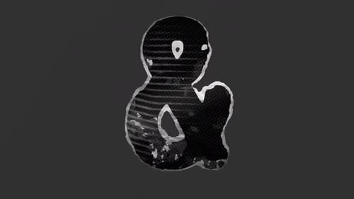 Grungy Paper Tear Character Reveal Animation