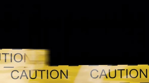 Scrolling Yellow Caution Tape Seamless Loop