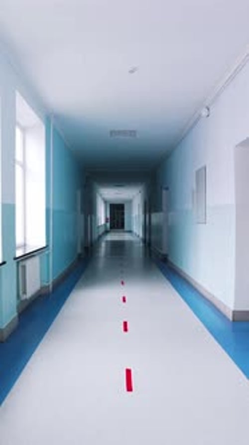 Modern hallway in educational center