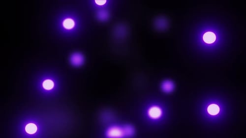Abstract Purple Glowing Bokeh Light Particles Background Loop