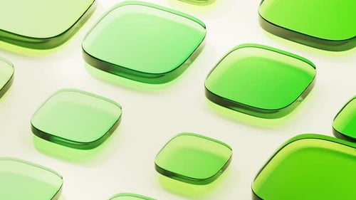 Rounded corner glass geometries background