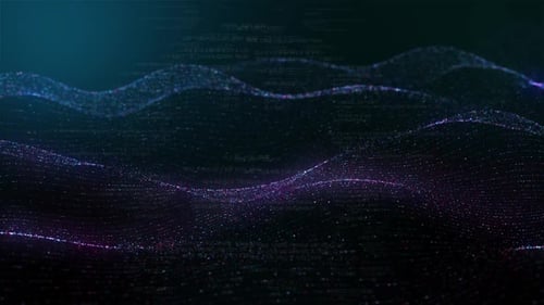 Abstract Digital Waveform Data Particle Background