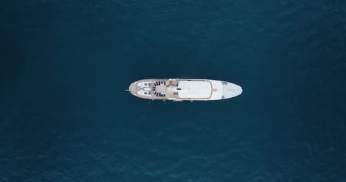 Aerial view of yachts in the sea, Italy.