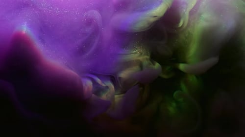 Swirling Purple Green Hues Abstract Background