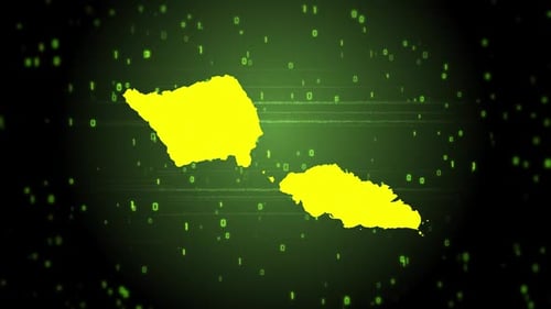 Futuristic Digital Map Reveal with Glitch Effects