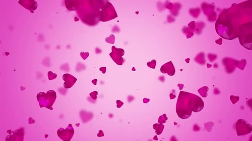 Polygonale Herz-Hintergrundschleife zum Valentinstag