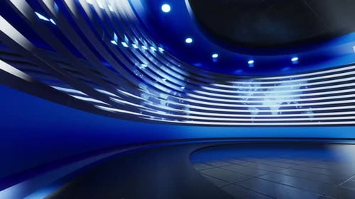 3D Virtual Studio, News Studio Background