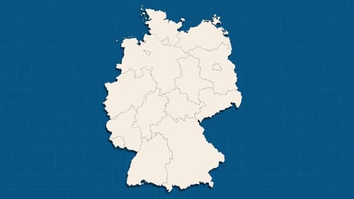 Animated Germany Map Outline Assemble for Presentations