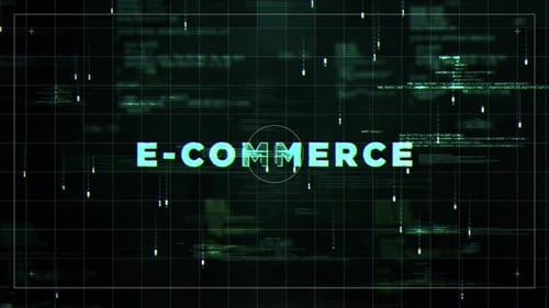 E Commerce Glitch Hud Satelite Style Hologram Video