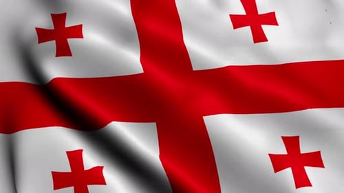 Seamless Loop of Waving Flag of Georgia