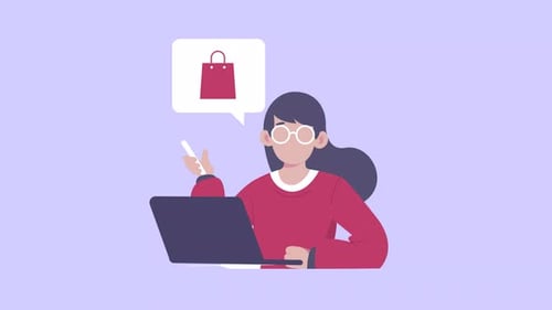 E-commerce Process Flat Design Explainer Animation