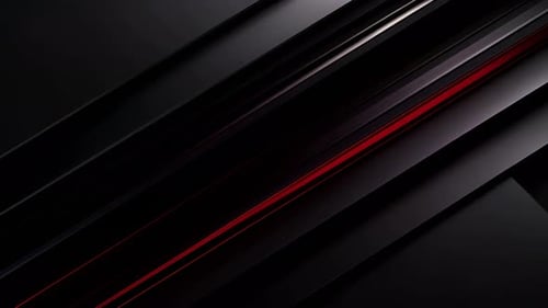Abstract Dark Geometric Motion Background with Red Lines