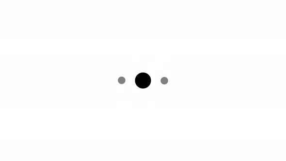 loading animation with 2 dots that rotate slowly with 1 large dot in ...