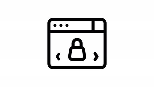online shop line icon animation