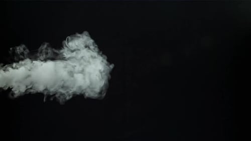 Smoke on a Black Background Filmed on a Highspeed Camera at 1000 Fps